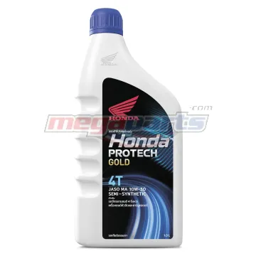 น้ำมันเครื่อง 4T PROTECH GOLD 10W-30 0.8L MA (HONDA) (SEMI-SYN) ขวดขาวฝาน้ำเงิน