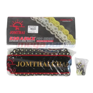 โซ่ล้อ 520 ASMX GD-120DL (JT) X-RING สีดำหมุดทอง