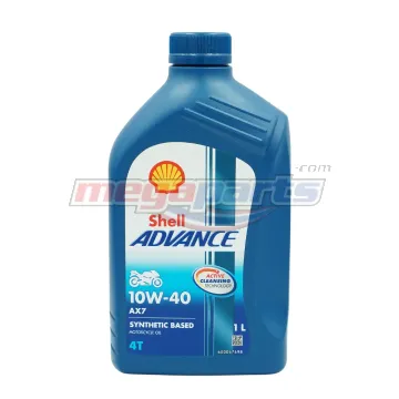 น้ำมันเครื่อง 4T ADVANCE AX7 10W-40 1L MA2 (SHELL) (SEMI-SYN)