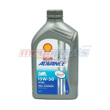 น้ำมันเครื่อง 4T ADVANCE ULTRA 15W-50 1L MA2 (SHELL) (SYN 100%) ขวดเทา