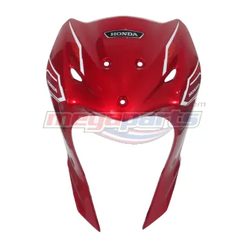 บังลมเดี่ยวพร้อมสติ๊กเกอร์ WAVE 110i 2025 (M,LED) (HONDA) สีแดงแก้ว R340C