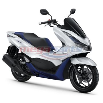 ชุดสีทั้งคัน PCX 160 2021 (ABS,eHEV) (HONDA) รถสีขาว-น้ำเงิน WBU