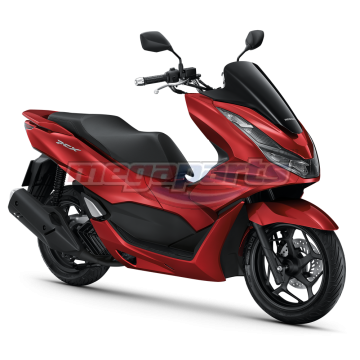 ชุดสีทั้งคัน PCX 160 2021 (CBS) (HONDA) รถสีแดง-ดำ R-B