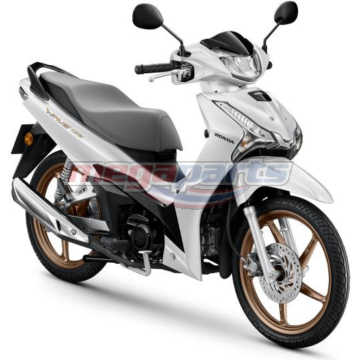 ชุดสีทั้งคัน WAVE 125 2025 NH-C85P ล้อแม็ก ดิสก์เบรกหน้า สตาร์ตมือ รถสีขาว-ดำ W-B