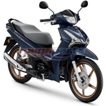 ชุดสีทั้งคัน WAVE 125 2025 NH-D12P ล้อแม็ก ดิสก์เบรกหน้า สตาร์ตมือ รถสีน้ำเงิน-ดำ BUB