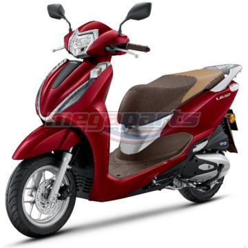 ชุดสีทั้งคัน LEAD 125 2025 R-368C ล้อแม็ก สตาร์ตมือ CBS สีแดง RED