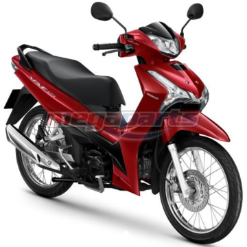 ชุดสีทั้งคัน WAVE 125i 2024 R-340C ล้อซี่ลวด ดิสก์เบรกหน้า สตาร์ตมือ รถสีแดง-ดำ R-B