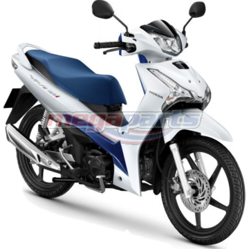 ชุดสีทั้งคัน WAVE 125i 2023 NH-B61P ล้อแม็ก รถสีขาว-น้ำเงิน WBU