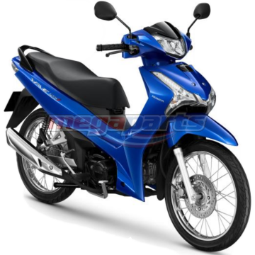 ชุดสีทั้งคัน WAVE 125i 2023 PB-433M ล้อซี่ลวด รถสีน้ำเงิน-ดำ BUB