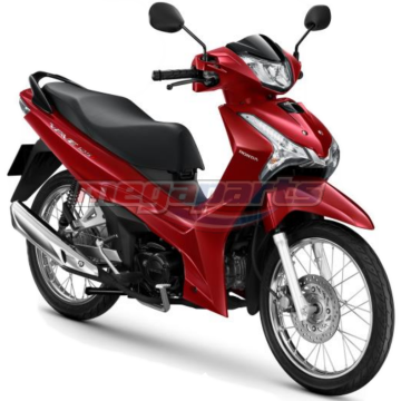 ชุดสีทั้งคัน WAVE 125i 2023 R-340C ล้อซี่ลวด รถสีแดง-ดำ R-B