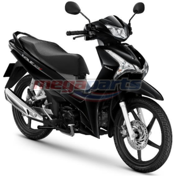 ชุดสีทั้งคัน WAVE125i 2022 NH-A35M ล้อแม็ก รถสีดำ-เทา B-S