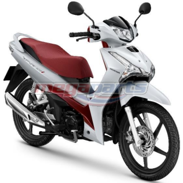 ชุดสีทั้งคัน WAVE125i 2022 NH-B61P ล้อแม็ก รถสีขาว-แดง W-R