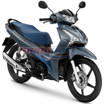 ชุดสีทั้งคัน WAVE125i 2022 NH-C34M ล้อแม็ก รถสีเทา-น้ำเงิน GBU