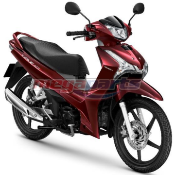 ชุดสีทั้งคัน WAVE125i 2022 R-405C ล้อแม็ก รถสีแดง-เทา R-S