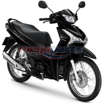 ชุดสีทั้งคัน WAVE125i 2022 NH-A35M ล้อซี่ลวด รถสีดำ BLK