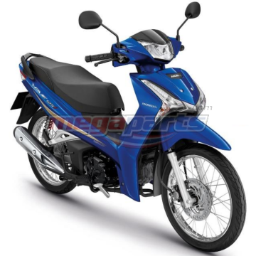 ชุดสีทั้งคัน WAVE 125i 2019 PB-407P ล้อซี่ลวด รถสีน้ำเงิน-ดำ BUB