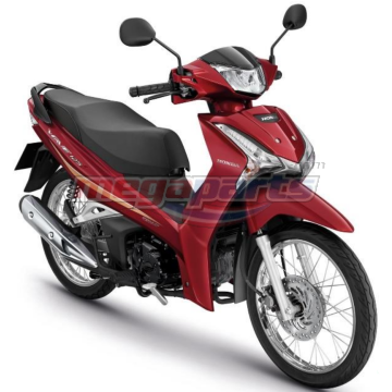 ชุดสีทั้งคัน WAVE 125i 2019 R-326C ล้อซี่ลวด รถสีแดง-ดำ R-B