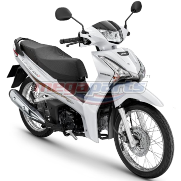 ชุดสีทั้งคัน WAVE 125i 2018 NH-B61P ล้อซี่ลวด รถสีขาว-ดำ W-B