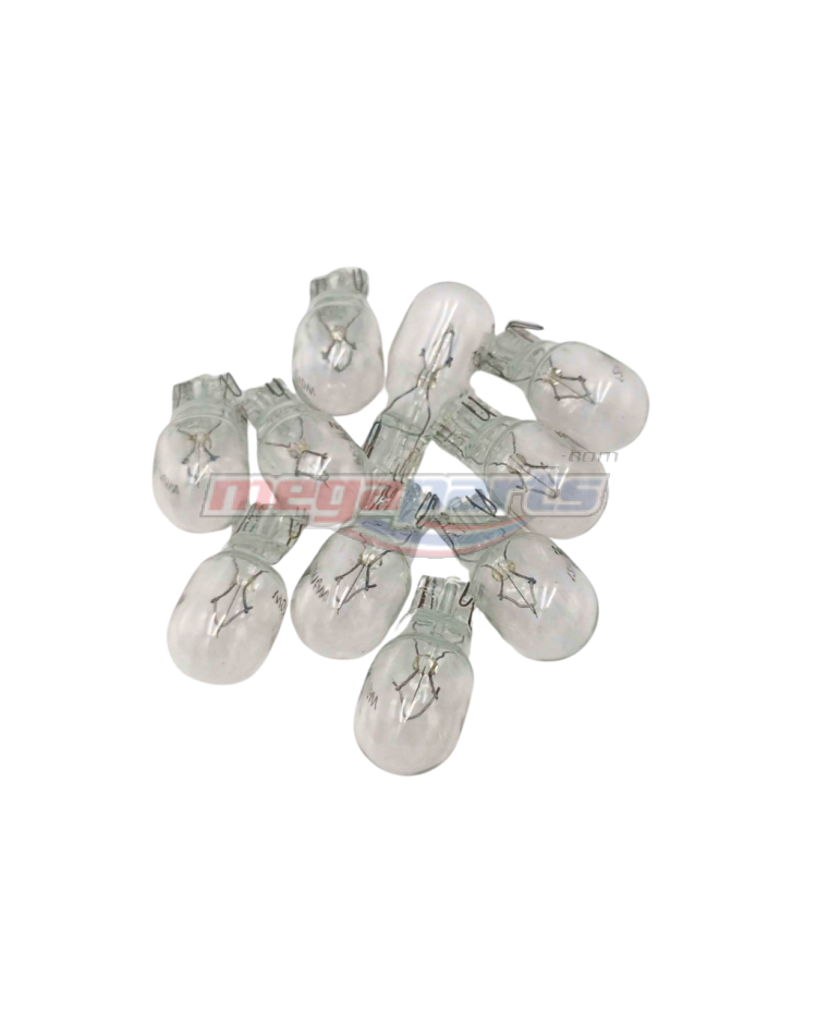 หลอดไฟเลี้ยว 12V10W (OA) สีใส (แบบเสียบ)