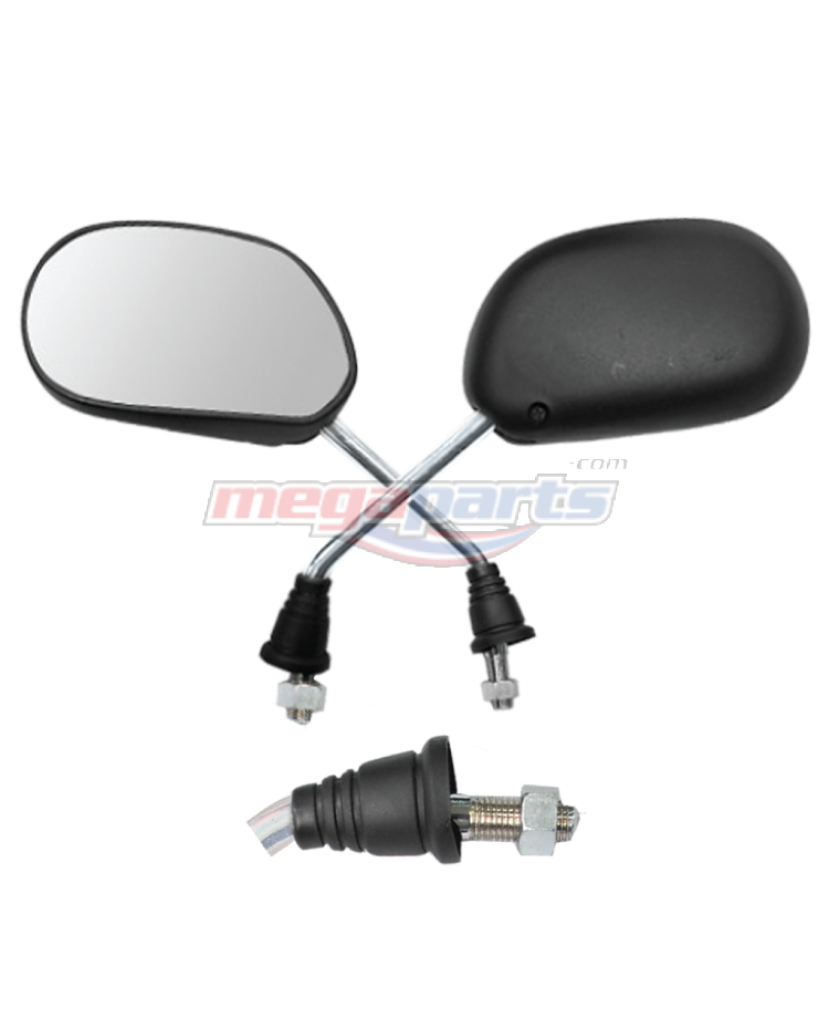 กระจกส่องหลัง L/R MIO 115 (HM) ขาชุบ