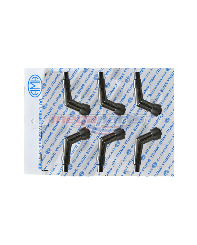 ปลั๊กหัวเทียน WAVE 110 งอ 45 องศา (HM) สีดำ (แผง 6 ตัว)