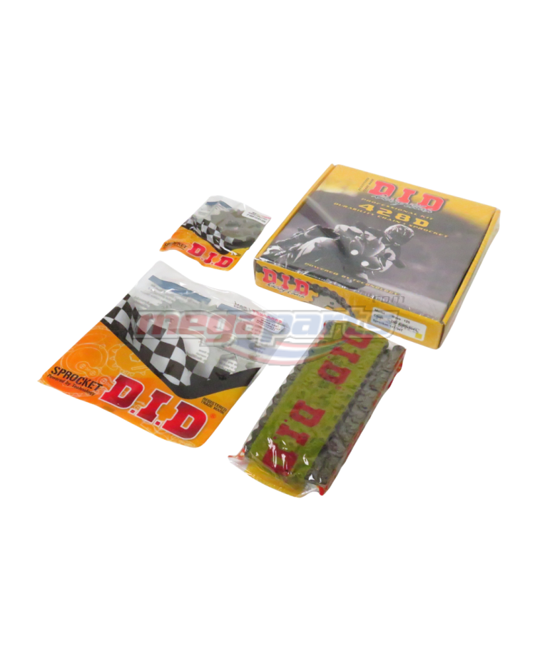 โซ่สเตอร์ชุด 428 WAVE 125 (หัวเถิก) 14-34-104 (DID)