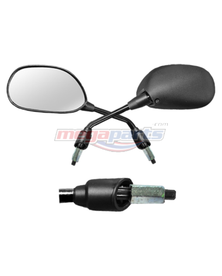 กระจกส่องหลัง L/R WAVE 125 (หัวเถิก) (HM) ขาดำ