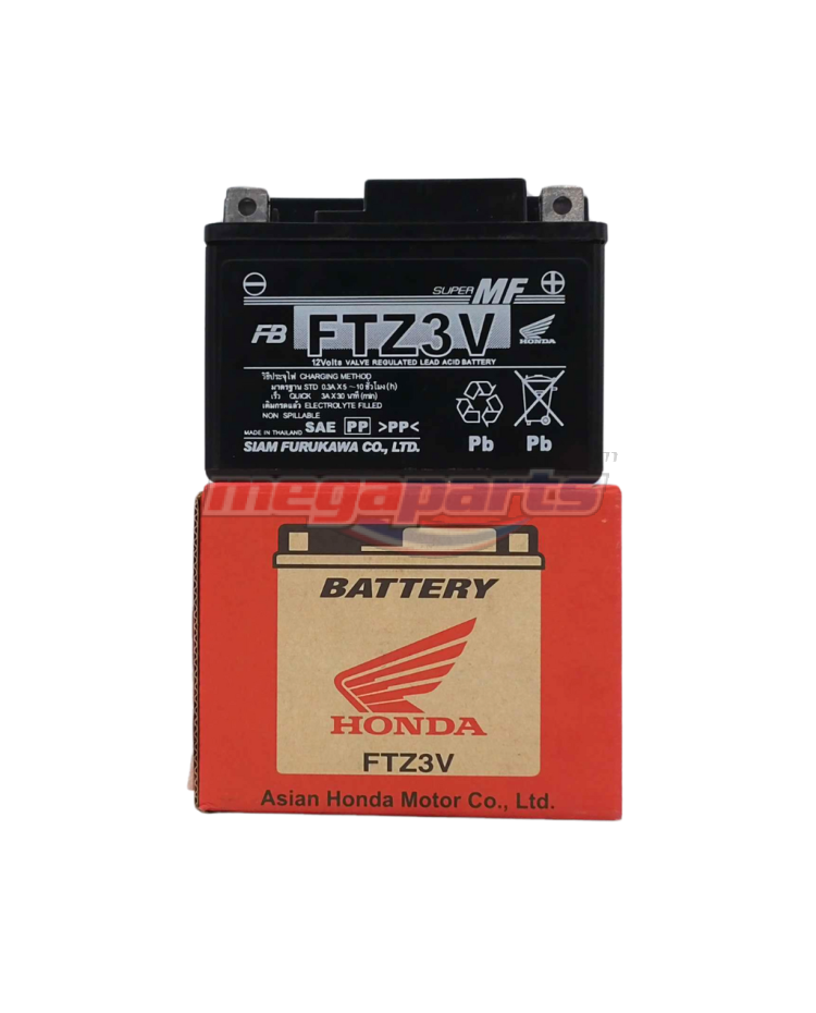 แบตเตอรี่ WAVE 110i FTZ3V (HONDA) สตาร์ทเท้า