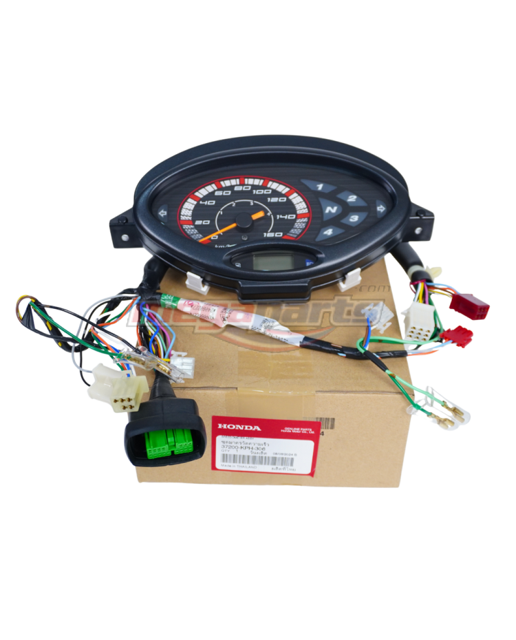 เรือนไมล์ชุด WAVE 125S 2004 (หน้าแหลม) ดิจิตอล (HONDA) สตาร์ทเท้า (สีแดง)