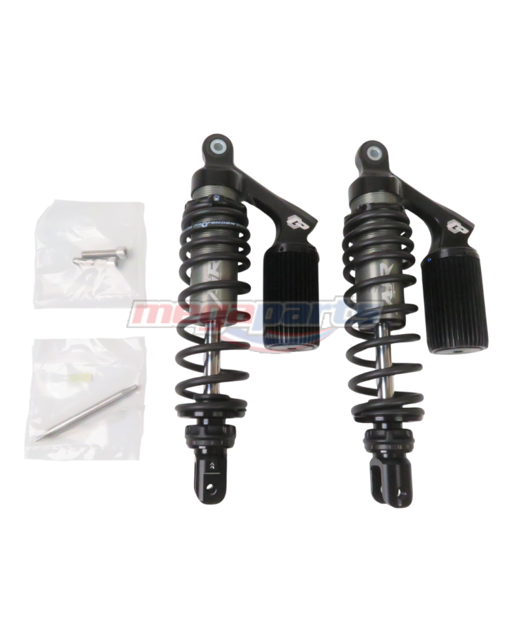 โช้คหลังแก๊ส L/R AEROX 155 (2017-2020) AIR-SERIES 305MM. (PROFENDER) ดำ/ดำ/แท้งดำ