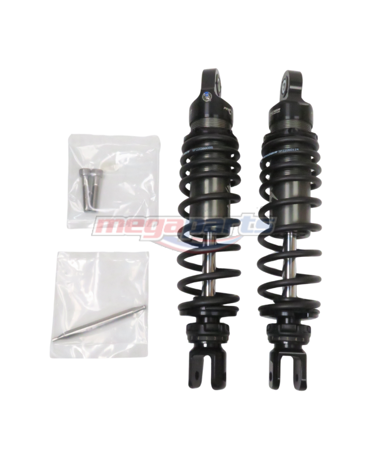 โช้คหลังแต่ง L/R AEROX 155 (2017-2020) FLASH-SERIES 305MM. (PROFENDER) ดำ/ดำ