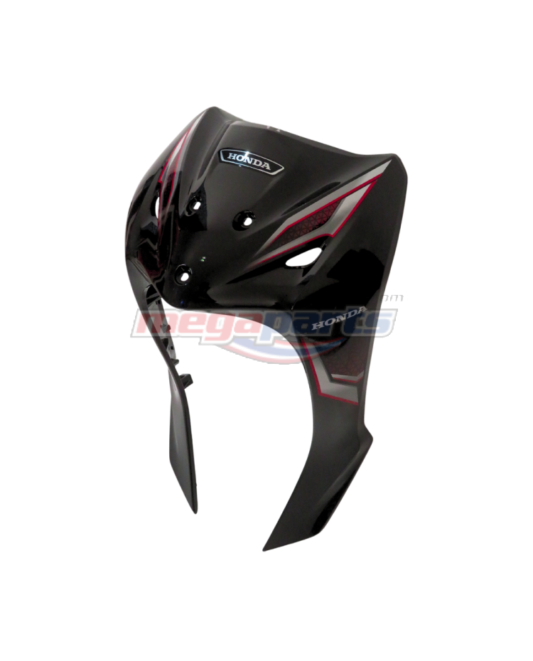 บังลมเดี่ยวพร้อมสติ๊กเกอร์ WAVE 110i (2023-2024) (M,Di,LED) (HONDA) สีดำเงา NHA35M