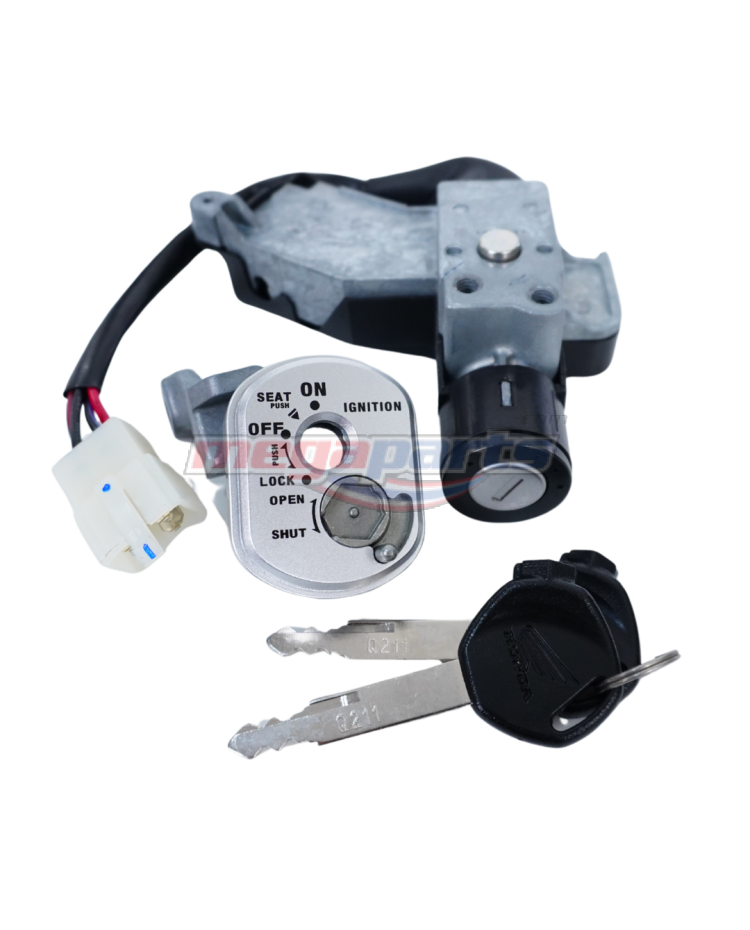 สวิทช์กุญแจนิรภัย WAVE 125i (2005-2010) (ไฟเลี้ยวบังลม) (4 สาย) (HONDA) ชุดใหญ่