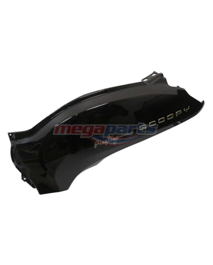 ฝาข้างซ้ายพร้อมสติ๊กเกอร์ SCOOPY 110i 2024 (CLUB 12) (HONDA) สีดำเงา NHA35M