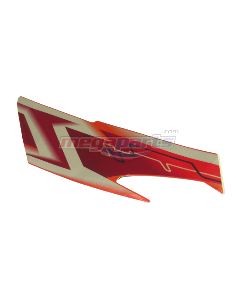 แถบติดฝาครอบข้างด้านขวารถสีแดง