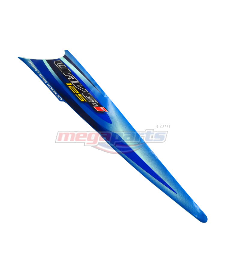 แถบติดฝาครอบตัวถังซ้ายรถสีน้ำเงิน