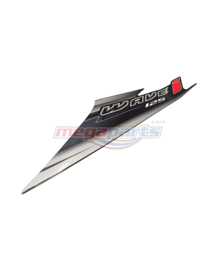 สติ๊กเกอร์ฝาครอบท้ายซ้าย WAVE 125i 2007 (ไฟเลี้ยวบังลม) (HONDA) สีดำ NHA35M (รถสีดำ)