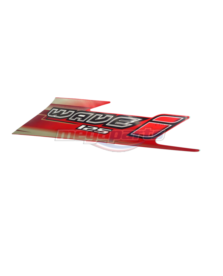 แถบติดฝาครอบตัวถังซ้ายรถสีแดง