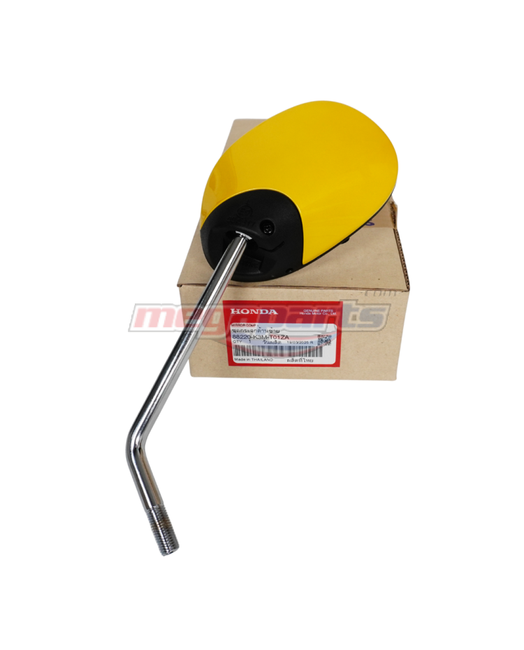 กระจกส่องหลังข้างซ้าย GIORNO+ 125 2023 (Cb) (HONDA) สีเหลือง Y238P