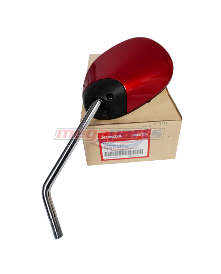 กระจกส่องหลังข้างซ้าย GIORNO+ 125 2023 (ABS) (HONDA) สีแดงแก้ว R340C