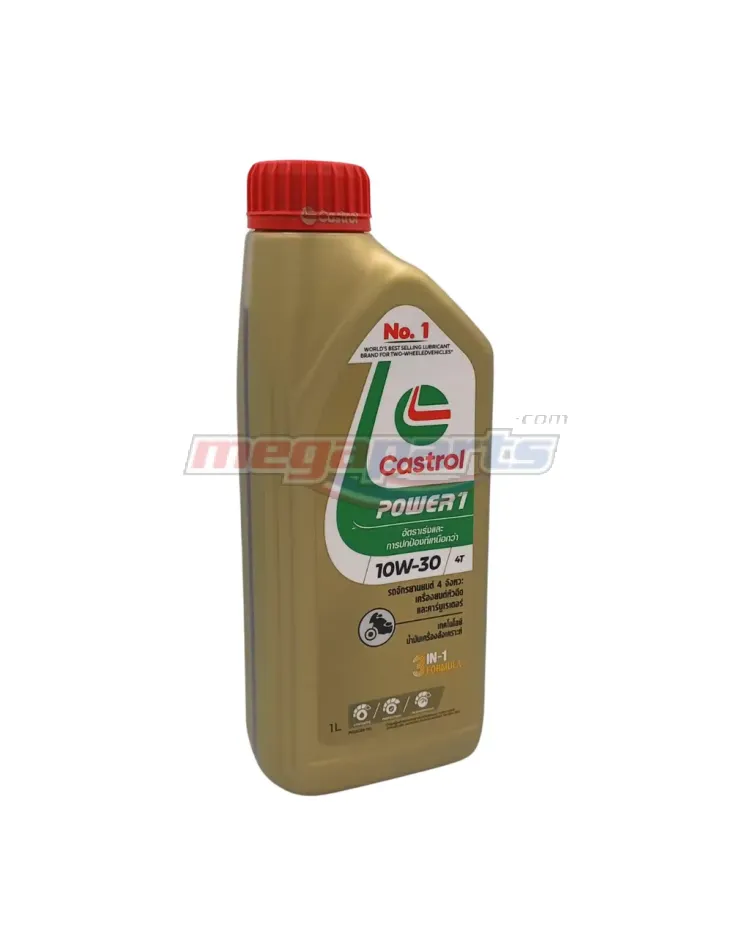 น้ำมันเครื่อง 4T POWER1 10W-30 1L MA2 (CASTROL)