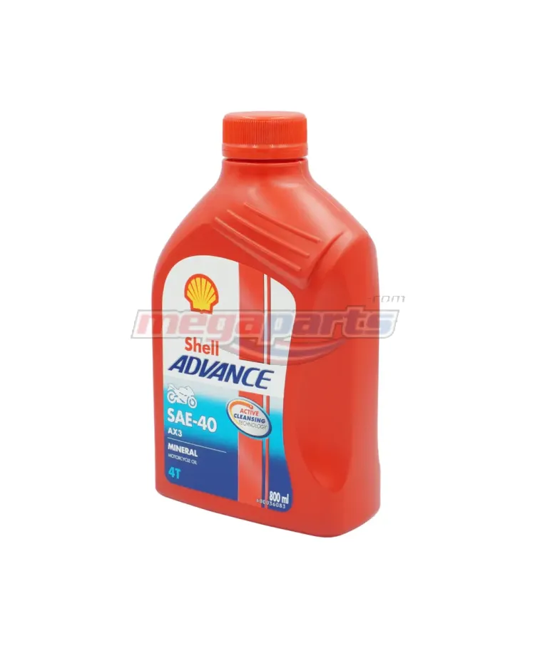 น้ำมันเครื่อง 4T ADVANCE AX3 SAE40 0.8L (SHELL) ขวดแดง