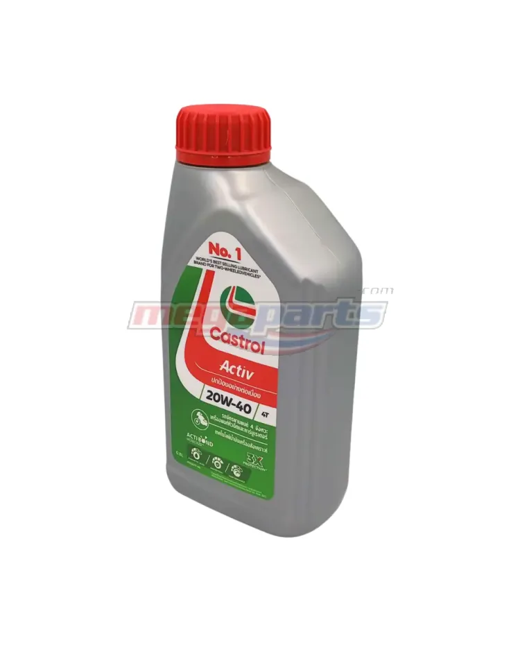 น้ำมันเครื่อง 4T ACTIV 20W-40 0.8L MA2 (CASTROL)