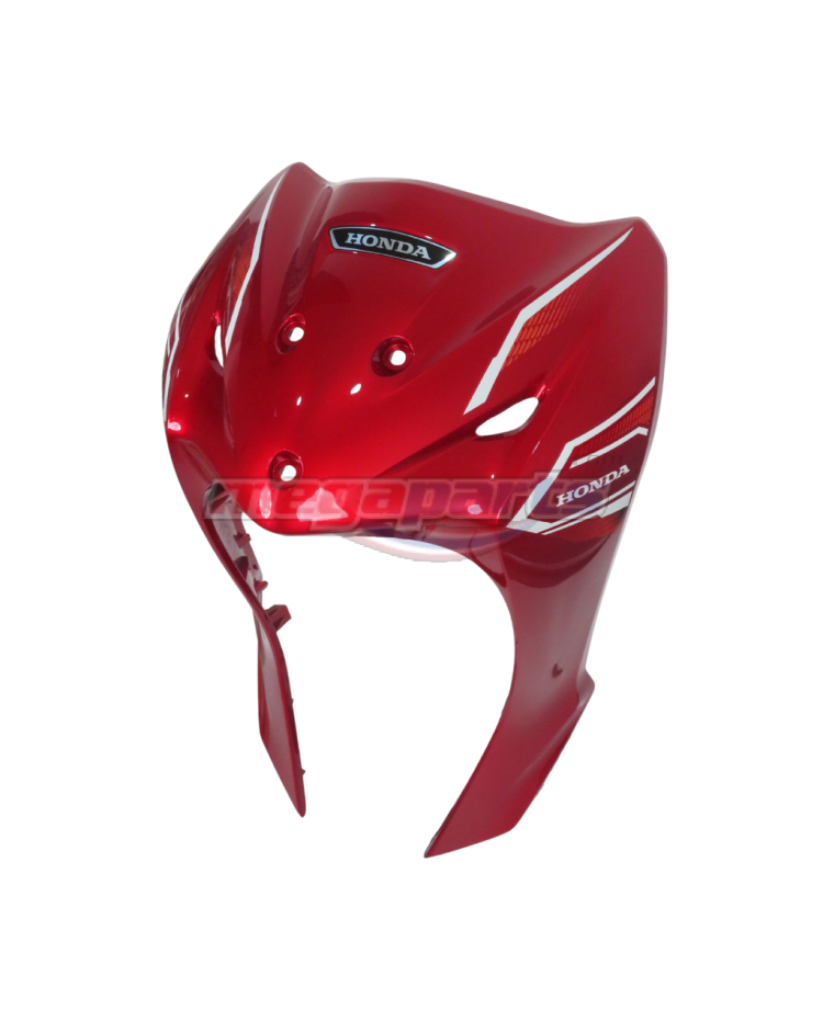 บังลมเดี่ยวพร้อมสติ๊กเกอร์ WAVE 110i 2025 (M,LED) (HONDA) สีแดงแก้ว R340C