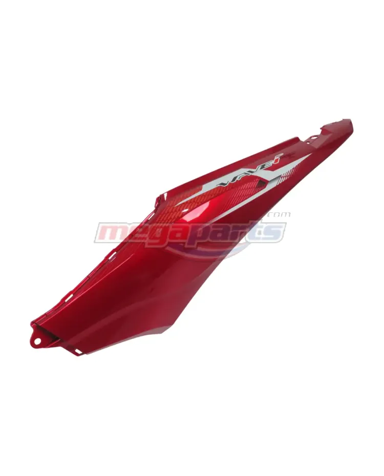ฝาข้างซ้ายพร้อมสติ๊กเกอร์ WAVE 110i 2025 (M,LED) (HONDA) สีแดงแก้ว R340C