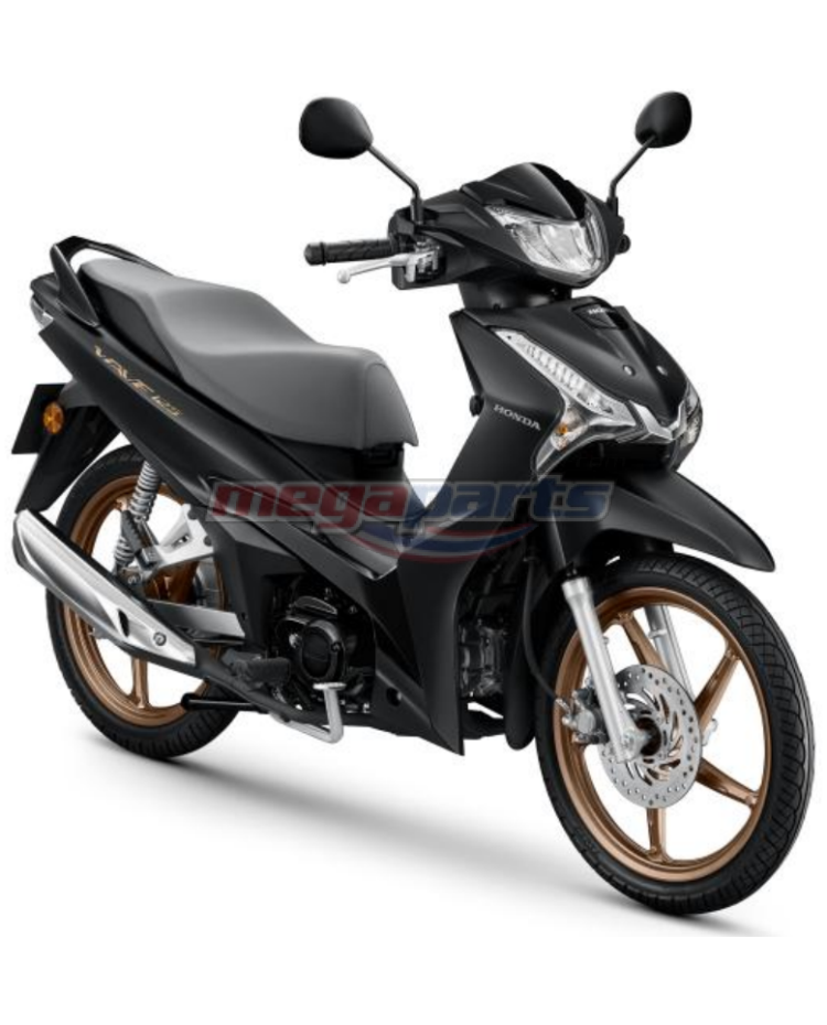 ชุดสีทั้งคัน WAVE 125 2025 NH-436M ล้อแม็ก ดิสก์เบรกหน้า สตาร์ตมือ รถสีดำ BLK
