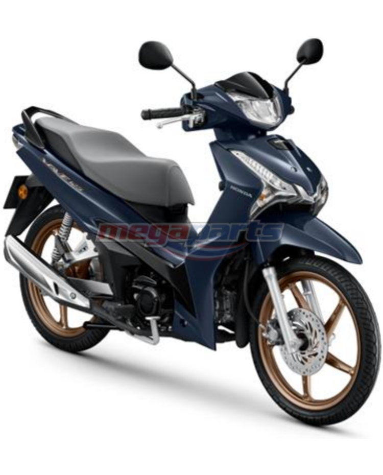 ชุดสีทั้งคัน WAVE 125 2025 NH-D12P ล้อแม็ก ดิสก์เบรกหน้า สตาร์ตมือ รถสีน้ำเงิน-ดำ BUB