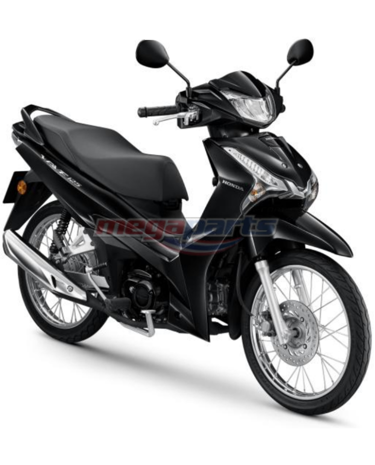 ชุดสีทั้งคัน WAVE 125 2025 NH-A35M ล้อซี่ลวด ดิสก์เบรกหน้า สตาร์ตมือ รถสีดำ BLK