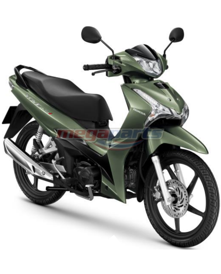 ชุดสีทั้งคัน WAVE 125i 2024 GY-157P ล้อแม็ก ดิสก์เบรกหน้า สตาร์ตมือ รถสีเขียว-ดำ GNB
