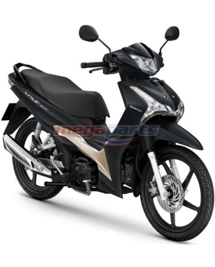 ชุดสีทั้งคัน WAVE 125i 2024 NH-436M ล้อแม็ก ดิสก์เบรกหน้า สตาร์ตมือ รถสีดำ-น้ำตาล BGO